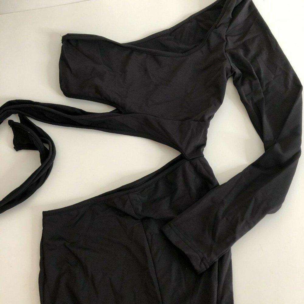 BEAGIMEG Women's Sexy One Shoulder Cut Out Bodycon - Picture 2 of 6